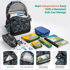 Choco Mocha Balls Backpack for Boys, Elementary School Backpack for Boys Ages 6-8 Kids Kindergarten Backpack Bookbag 17 Inch with Chest Strap, Blue