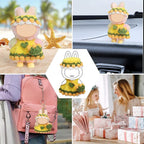 Handmade Clothes for 17cm Doll - 5-Piece Hand Crochet 17 cm Clothes Outfit with Woolen Doll Dress, Flower Hat, Shoulder Bag Accessories for Dress up 15cm/17cm Dolls Gift