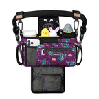 TOPDesign Universal Baby Stroller Organizer, Stroller Caddy with Detachable Mesh Bag & Heightened Insulated Cup Holders & Non-Slip Secure Hooks Accessories, Fits Most Strollers (Music Crocodiles)