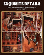 Book Nook Kit - DIY Miniature House Dollhouse 3D Puzzles for Adults and Teens - Gifts for Family and Friends Bookshelf Decor Tiny House Model Build with LED Light (BV02-003)