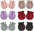 BQUBO Newborn Infant Toddler Mittens No Scratch Cotton Elastic Wrist Gloves Hypoallergenic for 0-6 Months Baby Boys Girls
