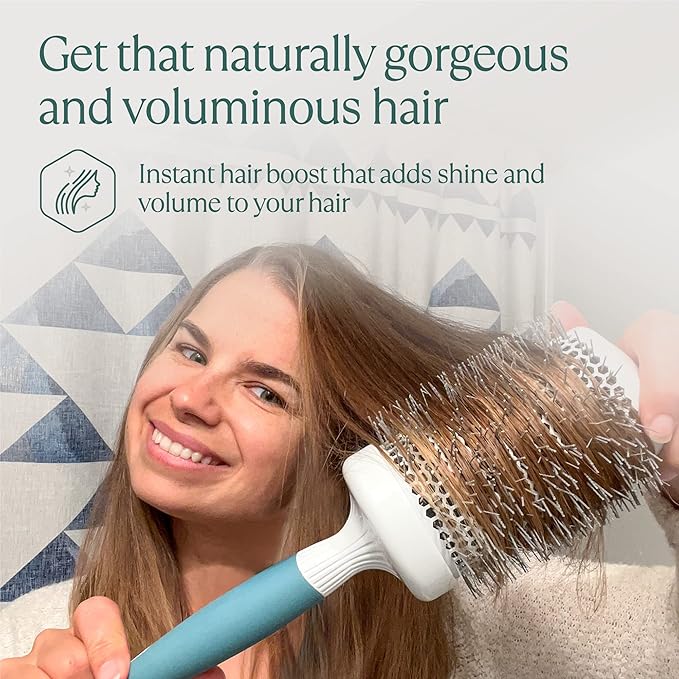 Professional Round Brush for Blow Drying - Large Ceramic Ion Thermal Barrel Brush for Sleek, Precise Heat Styling and Maximum Volume - Lightweight Hair Brush for Smooth, Manageable Hair (2 Inch) (Not Electrical)
