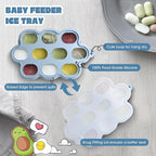 Baby Feeding Sets: Baby Fruit Food Feeder & Breastmilk Popsicle Molds for Teething Relief, BPA-Free Silicone Pouch & Nipple, Safely Introduce Solids, Teether Toys for Babies 3-6 6-12 Months
