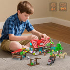 Farm House Building Sets for Kids 6-12, 791 Pcs Farm House Building Kits with Tractor Horse Animals, STEM Farm Animals Building Toys Gift for Boys Girls Teens Adults