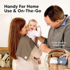 KeaBabies Organic Cotton Burp Cloths Baby Girl, Boy - 6-Pack Large Burping Clothes for Babies, Spit Up Rags, Super Soft & Absorbent Newborn Wash Towels, Gender Neutral, Non-Shrink (Stria, Boho)