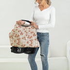 Breathable Car Seat Cover for Babies – Multi-Purpose Soft Rayon Nursing Cover for Breastfeeding, High Stretchy Infant Carseat Canopy, Stroller Cover (Smooth Rayon, Warm Floral)