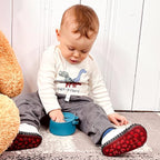 Snack Cups for Toddlers, Baby Snack Containers, Silicone Toddler Snack Cups No Spill, Food Catcher with Lid & Bucket-like Handle, BPA Free & Dishwasher Safe, 9 Ounce Colonial Blue