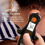 Pure Enrichment® PureBaby® Penguin Ear Thermometer - InstaRead™ Technology, LCD Backlit Display, 10 Memory Settings, Dual Scale Readings, Fever Alert, & Cover - Ideal for All Ages, Babies and Children