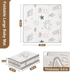 59x59 Baby Play Mat, Foldable Baby Mat for Floor Tummy Time and Crawling Mat, Waterproof & Anti-Slip Reversible Portable Play Mat for Toddler Infant