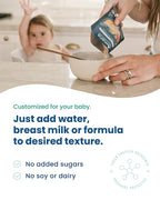 Amara Organic Baby Food | Oats and Berries | Baby Cereal to Mix With Breastmilk, Water, or Baby Formula | Baby Food Pouches, Made from Organic Fruit and Veggies | Stage 2 | 10 Pouches