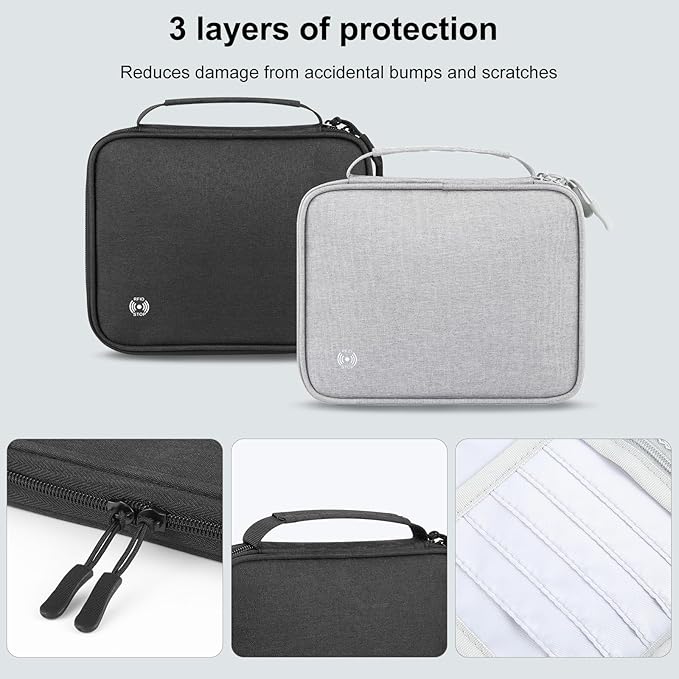 RFID Passport Wallet for Women/Men,Tote Passport Holder for Travel Family,Portable Travel Premium Wallets,Waterproof Passport Holders Bag,Travel Document Organizer Credit Cards Case(Black-Large)