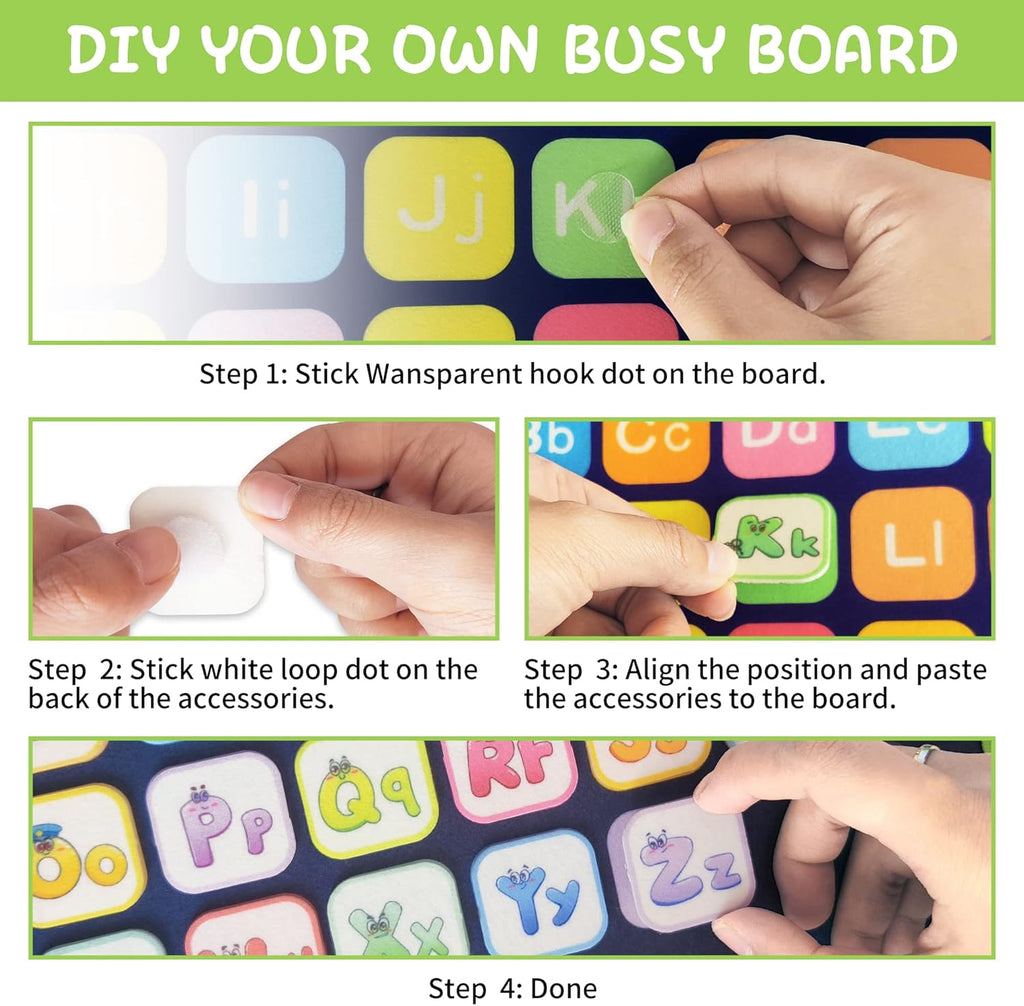 TenFans Busy Board - Montessori Toys for 1 2 3 Years Old - Sensory Toys for Autism - Toddler Toys Gift for Boys & Girls Learning Fine Motor Skills