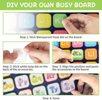 TenFans Busy Board - Montessori Toys for 1 2 3 Years Old - Sensory Toys for Autism - Toddler Toys Gift for Boys & Girls Learning Fine Motor Skills