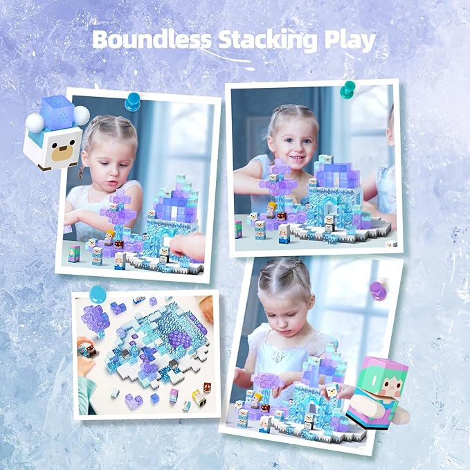 GobiDex Magnetic Blocks Magnet Building Toys, Princess Castle Toys for Girls, STEM Creative Sensory Birthday Gift for Kids Age 3+ Years Old