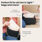 Lion & Light® Baby Wipes Dispenser | 2-pack Travel Wipes Case | Wipe Holder for Diaper Bag | Portable & Refillable Wet Wipe Pouch | Reusable Wipes Case