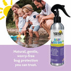 YAYA ORGANICS Baby Bug Ban – Natural, Proven Effective Mosquito Repellent for Babies, Kids and Sensitive Skin (8 Ounce Spray)