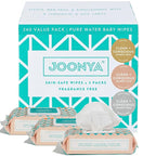 JOONYA Unscented Baby Wipes — Plant-Based, Fragrance-Free Diaper Wipes | Hypoallergenic, Non-Toxic, Compostable & Biodegradable Wet Wipes for Sensitive Newborn Skin | 3 Packs of 80 Wipes (240 Total)