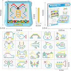 2-IN-1 Large Magnetic Drawing Board for Toddlers Kids, Magnetic Color and Number Maze, Magnetic Dot Art Board for Kids, Montessori Education Travel Toys for Boys Girls Age 3 4 5 6 7 8 Years Old