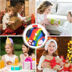 Small Fidget Toys,12 Sided Cube Toys for Kids Adults with Anxiety ADHD Autism and Relief Stress (Rainbow)