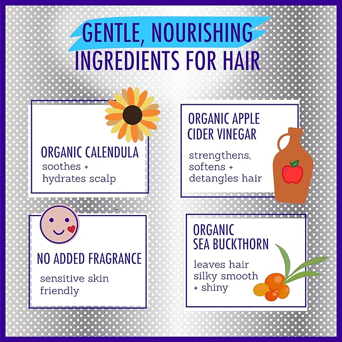 California Kids Conditioner | Super Sensitive | Unscented | 100% Plant-Based | Rinse-out or Leave in Conditioner | Moisturizing | 251 ml / 8.5 oz