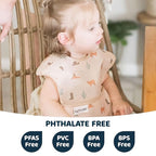 Tiny Twinkle Mess Proof Baby Bibs for Eating - Waterproof, Wipeable Bibs - Toddler Bibs - Travel Friendly - PFAS, PVC, BPA, Phthalate Free - Baby Food Bibs(3 Pack,Cowboy)