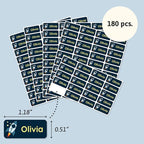 Personalized Name Labels for Kids (180) – Custom Waterproof & Durable Stickers for Clothing, Daycare, Office & School Supplies - Space