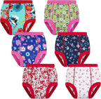 BIG ELEPHANT 6-Pack Potty Training Pants – 100% Cotton Absorbent Toddler Underwear for Boys and Girls (12M-10Y)