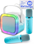 Move2Play, Karaoke Machine for Kids | Includes 20+ Kid Songs | 2 Microphones | Connect with Bluetooth | 3, 4, 5, 6, 7+ Year Old Gift | Toy for Girls, Boys, & Toddler | Birthday Present