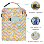 Breastmilk Cooler Bag with Ice Pack Fits 4 Baby Bottles Up to 9 Ounce Insulated Baby Bottle Bag Breast Milk Cooler on The Go with Strap Baby Bottle Cooler Bag for Nursing Mom Daycare or Travel