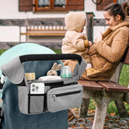 Accmor Universal Stroller Organizer with Insulated Cup Holder Detachable Phone Bag and Shoulder Strap,Stroller Bag Caddy Organizer Fits for Uppababy, Baby Jogger, Britax Strollers