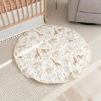 Crane Baby Safari Baby Tummy Time Activity Mat 40"X40", Reversible Floor Play Mat for Boys and Girls, Jungle Nursery Decor