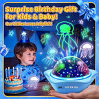Jellyfish Baby Night Light Projector, Dinosaur+Jellyfish+Unicorn Night Light Projector, 96 Projection Options+USB Rechargeable Baby Sleeping Toys Baby Gifts,Jellyfish Lamp Baby Toys Baby Gifts Newborn