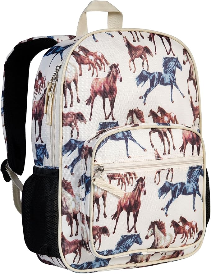 Wildkin ECO rPET Kids Backpack – Recycled, Padded, Adjustable for School & Travel – Horse Dreams