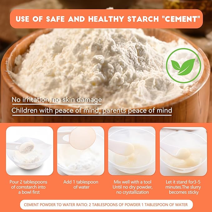 Knight Bricklayer Brick and Mortar Construction Set, Clay Mini Bricks & Cinder Blocks, DIY Mini House Kit, STEM Building Toy, Kids Brick Mortar Set, Reusable Blocks, Ages 8+, Birthday Gift