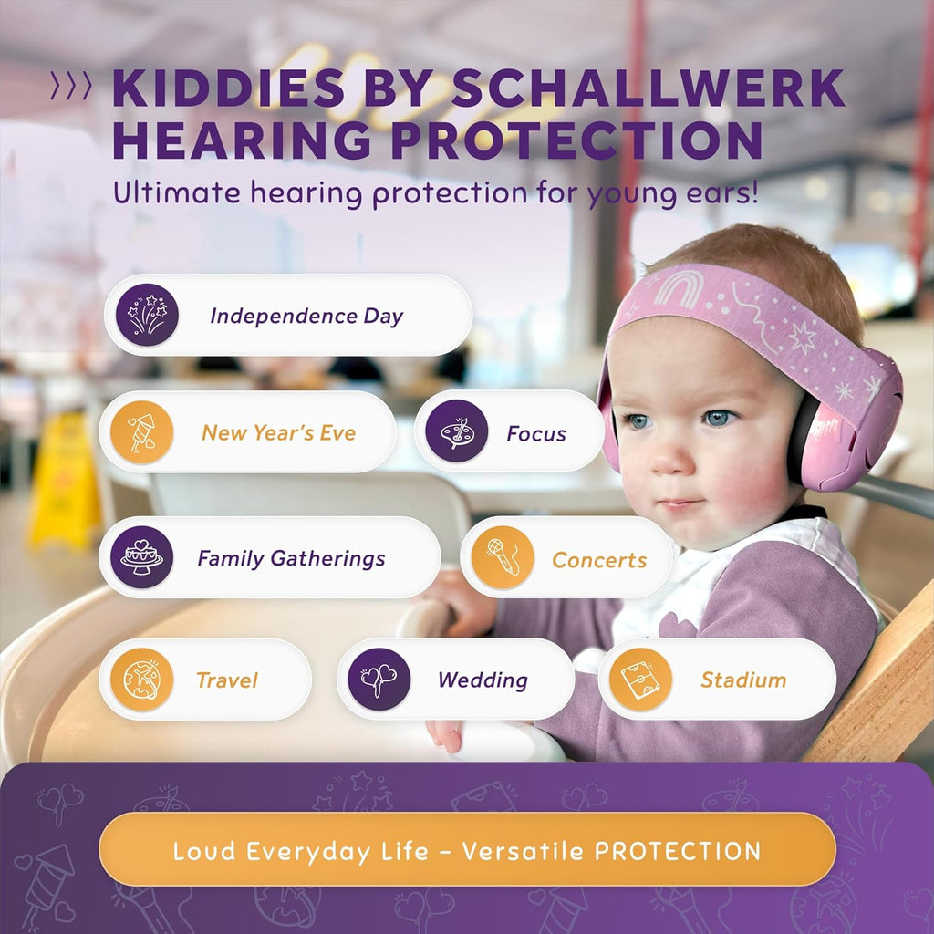 Schallwerk ® Mini+ Baby Ear Muffs – Infant Noise Cancelling Headphones, Toddler Ear Protection, Baby Headphones for Noise