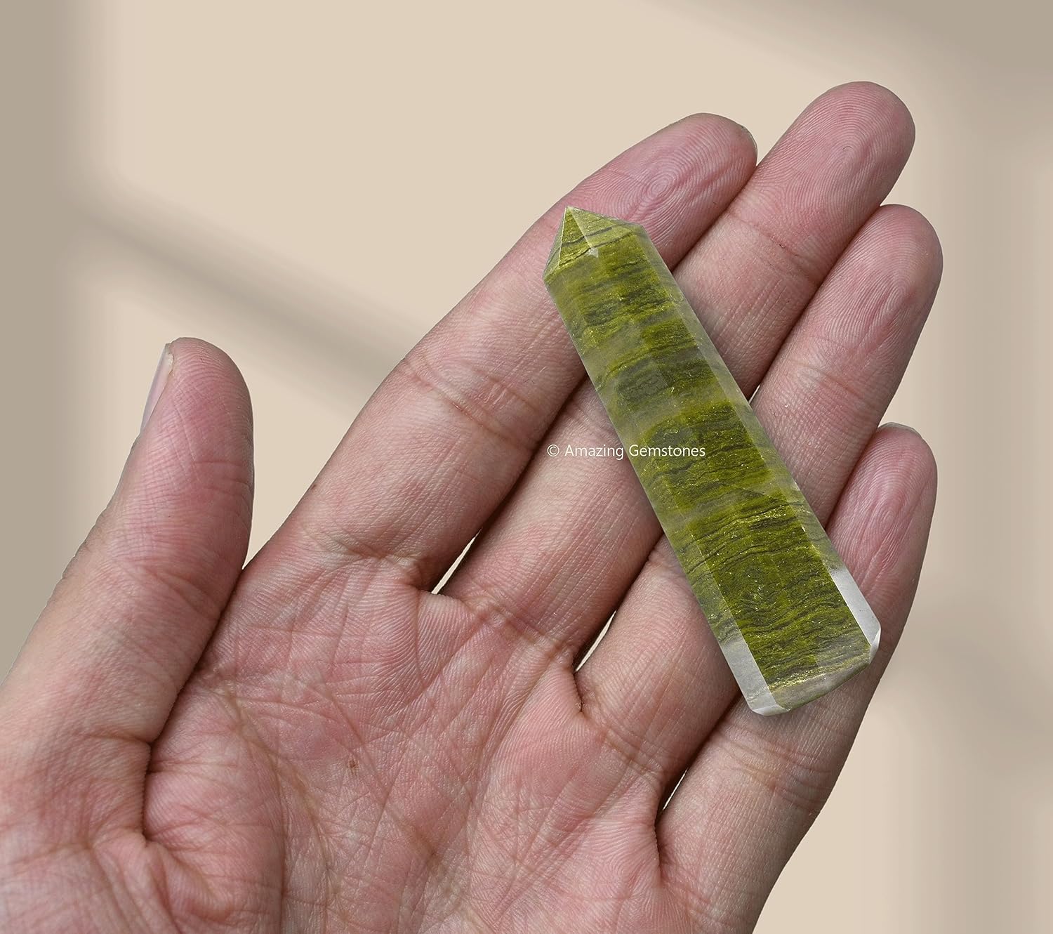 Amazing Gemstone Vesuvianite Crystal Towers - Natural Healing Crystal Point Obelisk for Reiki Healing and Crystal Grid (2" to 3" Inch)