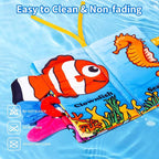 Baby Books 0-6 Months, 2PCS Crinkle Books for Babies, Touch and Feel Sensory Cloth Book 6-12 Months, Tummy Time Toys, Baby Toys for Newborn 6 Page Pink