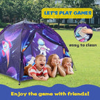 Space World Kids Play TentSpaceship Tent for Kids, Foldable Pop Up Indoor Outdoor Party Spaceship Playhouse Tent Toy for Boys Girls-47 * 47 * 41 (Dark Purple)