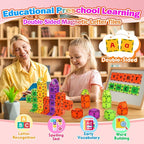 Magnetic Tiles Letters Toys, Alphabet Learning Toys for Toddlers 1-3 2-4 4-8, Classroom Must Have 48PCS Construction Toy, Toddler Games for Preschool Kids Spelling, Learning, Building, Educational Toy