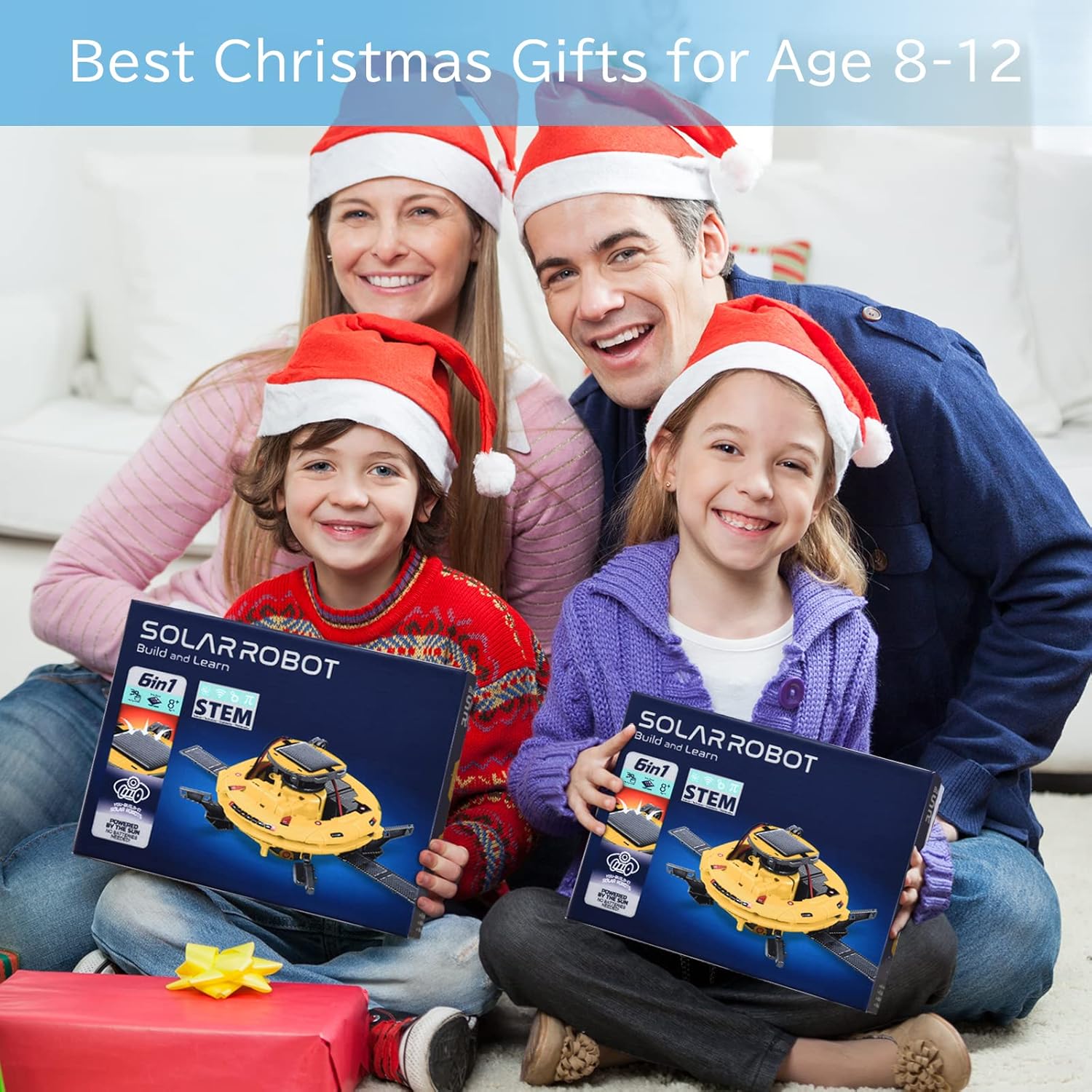 Toys for Boys Age 8-10,STEM Kit Bot Build Your Own Science Gear Robot Kit with Solar Panel & Battery Power, Christmas Birthday Idea Gifts Toy for 9 10 11 12 13 14 Years Old Boy