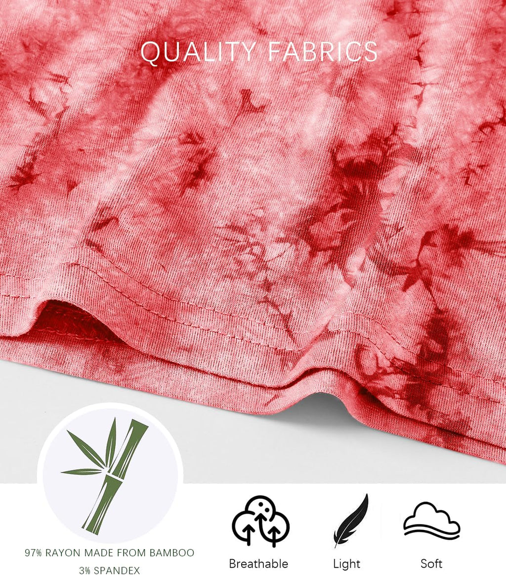 Jimonda Baby/Toddler Soft Sleepwear Short sleeve Kids Cool Pajama Outdoor 2-Piece Shirt&Shorts Casual sets Tie Dye PJ