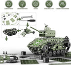 Lucky Doug STEM Building Projects Model Army Tank Set - 284 Pieces STEM Project Building Toys for Kids Ages 8-12, Assembly Science Kit Educational Toys Gift for Kids Boys 7 8 9 10 11 12-16 Years Old