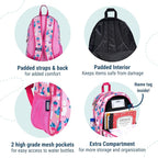 Wildkin 15-inch Kids Backpack – Durable, Padded, Adjustable for School & Travel - Llamas and Cactus