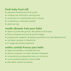 green sprouts Fresh Baby Food Mill - Easily Purees Food for Baby, Separates Seeds & Skins, Compact Size, No Batteries or Electricity Needed, Dishwasher Safe