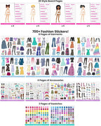 Fashion Angels Sticker Stylist 12544, Fashion Design Sticker by Number Activity Book, For Kids 6 and Up