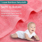 Baby Washcloths 6 Pack, 10x10 inch Heavenly Soft Pink Wash Cloths for Face and Body, Gentle & Safe Face Towel on Sensitive Skin, Baby Essentials Bath Shower Gifts for Girl Infant Kid Toddler Children