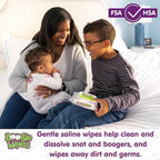 Saline Nose Wipes by Boogie, for Baby & Kids, Face, Hand & Body, Made with Vitamin E, Aloe, and Natural Saline, Unscented, 30 Count (Pack of 12)