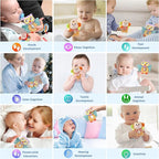 BLOOBLOOMAX Sock rattles for Babies 0-24 Months Baby Animal Foot Finder Educational Toys