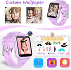 Kids Smart Watch Girls Gifts for Age 5-12, 24 Puzzle Games HD Touch Screen Watches with Video Camera Music Player Pedometer Flashlight 12/24 hr Birthday Gift 6 7 8 Year Old Girl