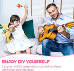 Leitee 6 Pcs DIY Wood Maracas Unfinished Hand Painted Maracas Party Favor Wooden Rumba Shakers Hand Percussion Rattles Musical Instruments with Clear Sound for Kid Adult(Log Color)